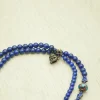 Cloisonné Buddha Pendant Connector｜Lapis Lazuli Mala Detail｜Tibetan Buddhist Ritual Art