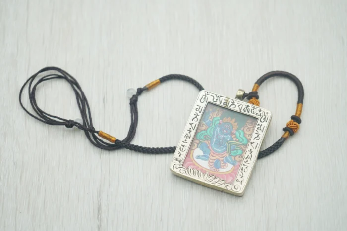 Mineral Pigment Acala Protective Thangka - Authentic Tibetan Buddhist Art with Intricate Manuscript Details - Spiritual Protection and Artistic Converts Craftmanship