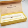 Opened Vanmuguo Tibetan Incense Gift Box - White Paper Roll & Golden Holder | 105 Natural Herbal Sticks Set