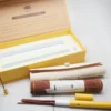 Tibetan Incense Gift Box - Golden Thread-Bound Sticks with Holder | 105 Sticks of Nagarjuna Ancient Formula