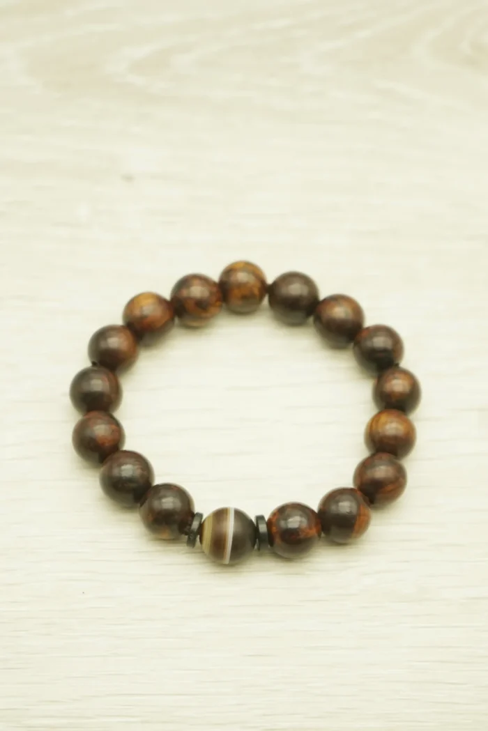 Wisdom Keeper Tibetan Wood & Agate Mala - 图片 3